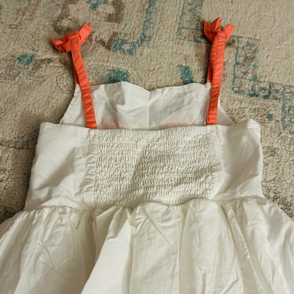 Mini Boden White Dress with Colorful Butterfly Embroidery - Picture 3 of 5